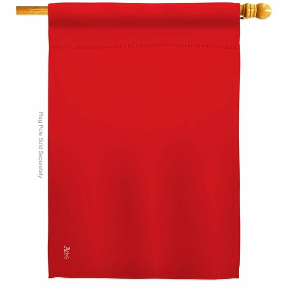 Guarderia Red Novelty Merchant 28 x 40 in. Double-Sided Horizontal House Flags for Decoration Banner Garden GU4075126